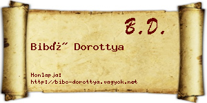 Bibó Dorottya névjegykártya