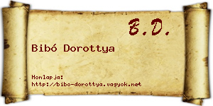 Bibó Dorottya névjegykártya